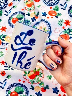 Anthro ❉ Harlie Brown Studio Le Thé Belle Journée Stoneware Ceramic Coffee Mug